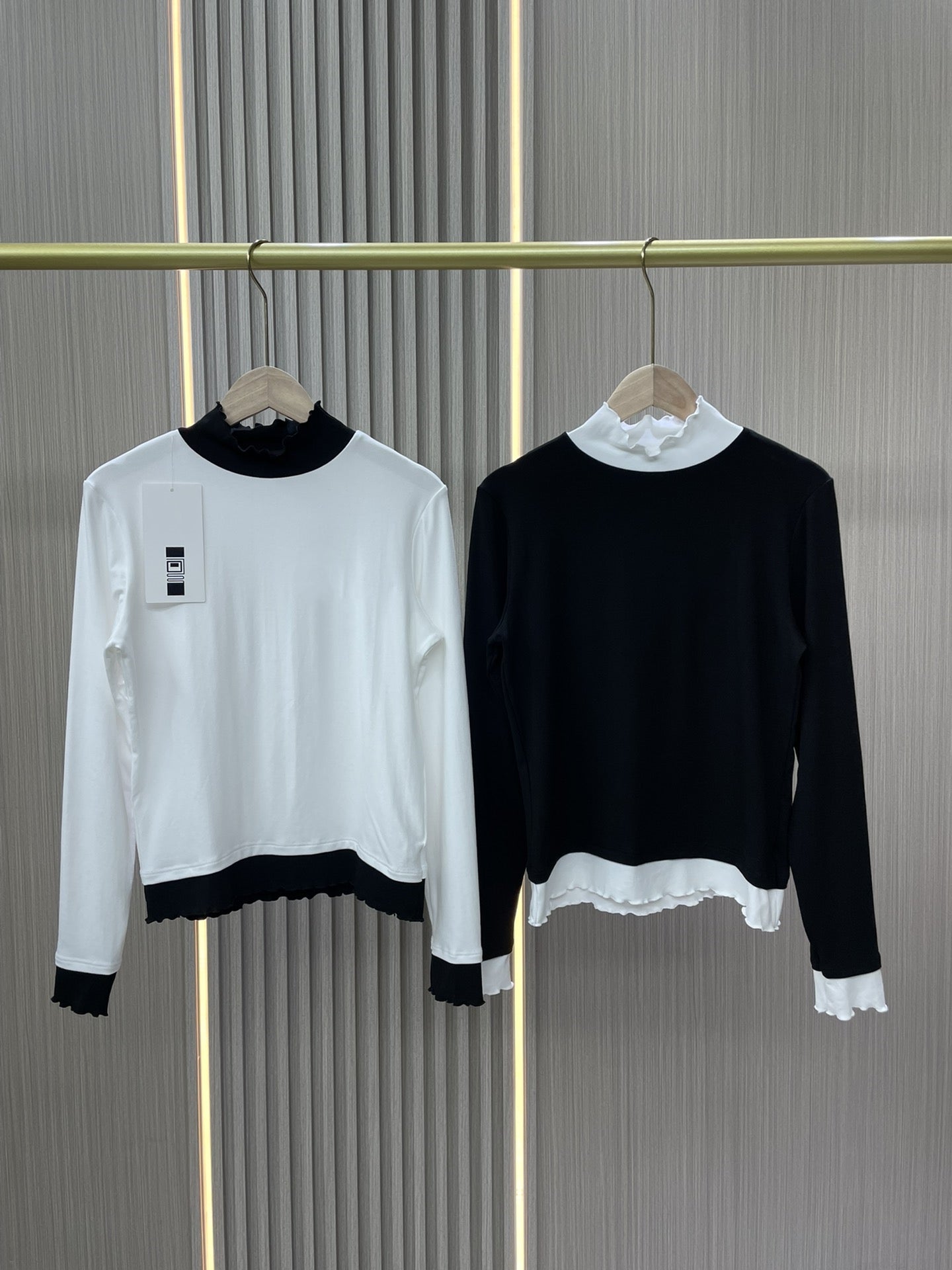 L3254#   Women Long Sleeve Shirts 2pcs/lot