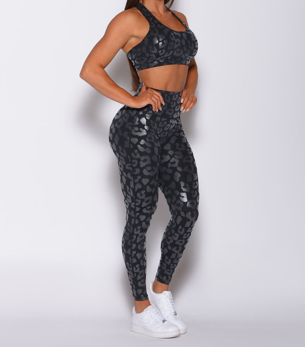 L2038# Leopard Print Tank Pants Set