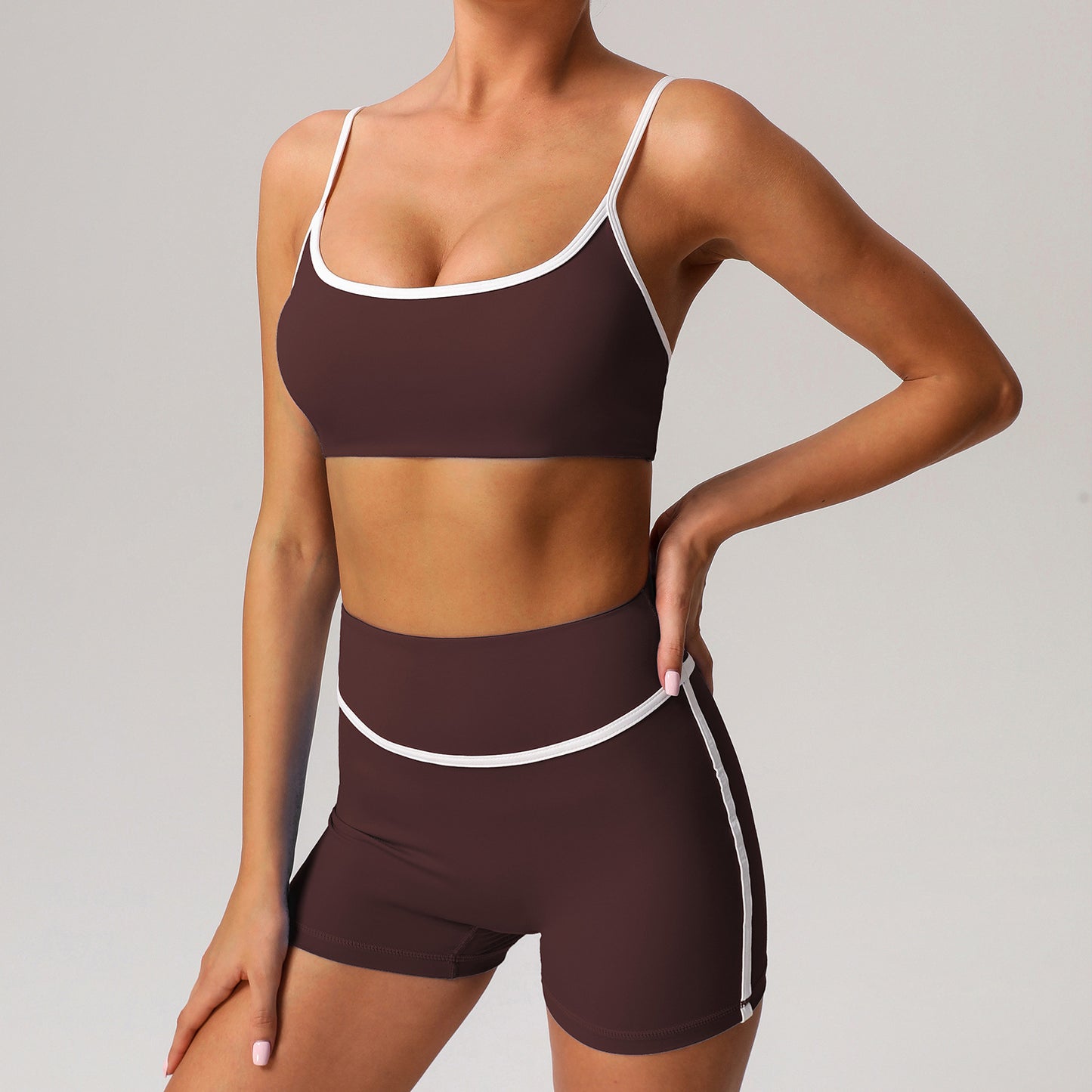 676# A Women Yoga Bra Shorts Set