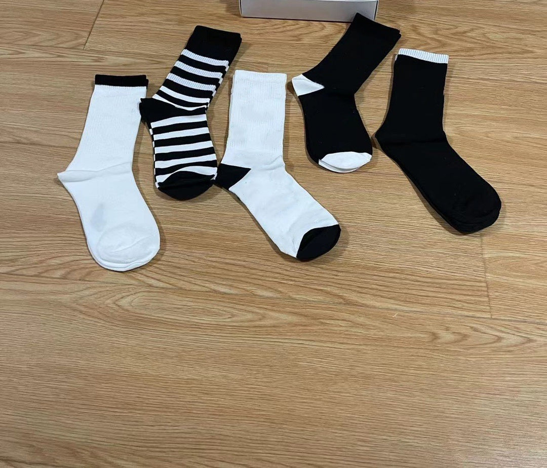 E3558# Unisex Cotton Socks 5 Pairs/Set