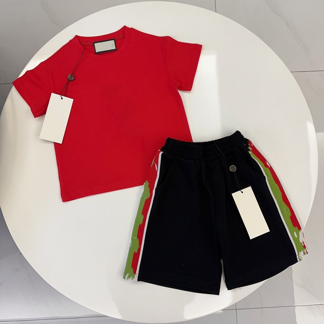 E1396#  Kid Shirt And Shorts Set