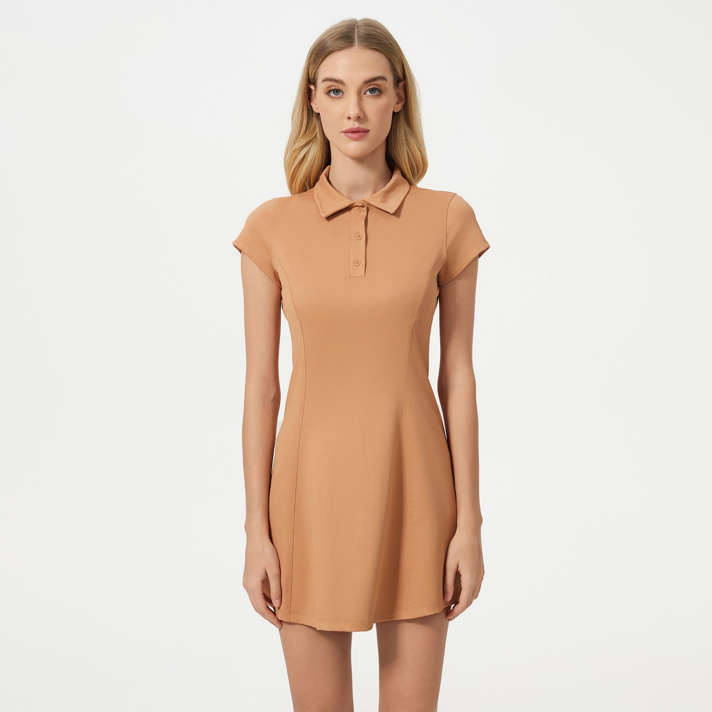 L4092#  Women Polo Neck Dress