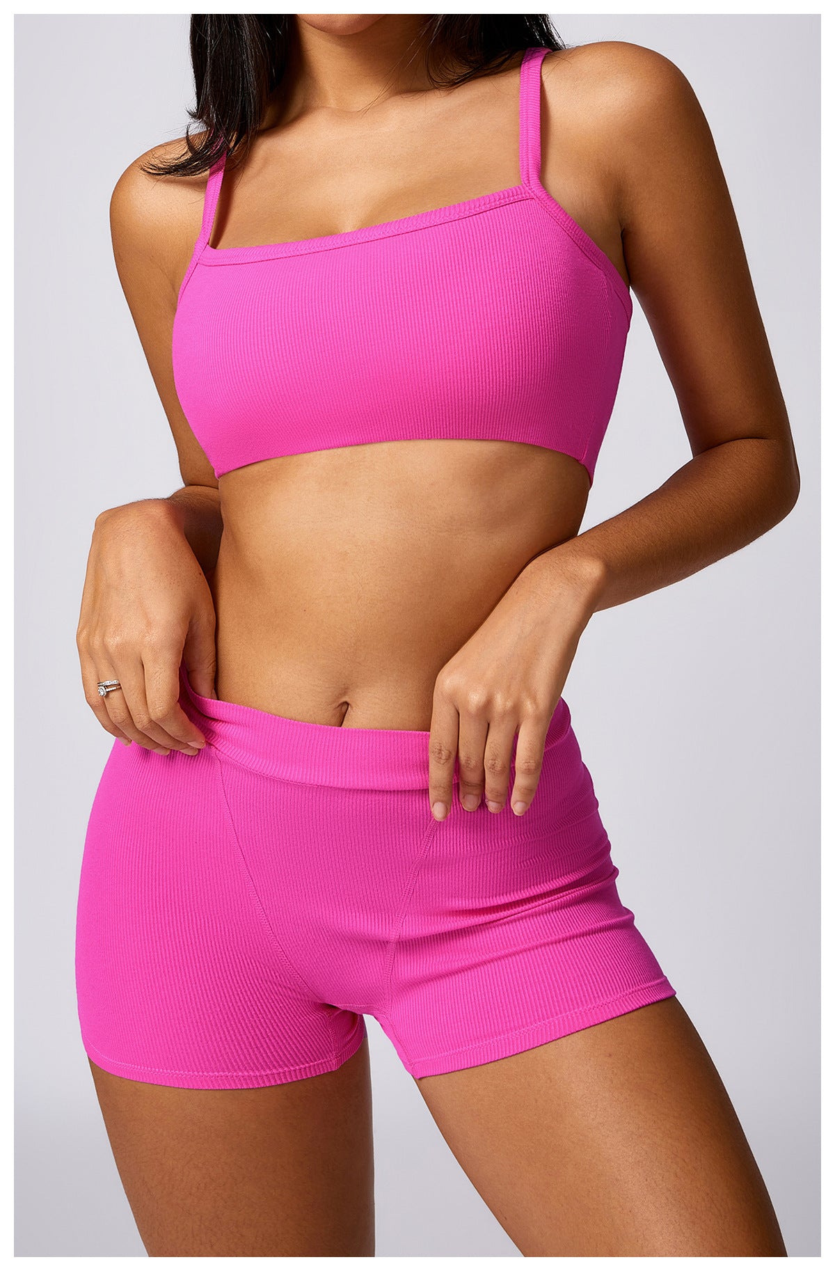 L2425#  Women Yoga Bra Shorts Set