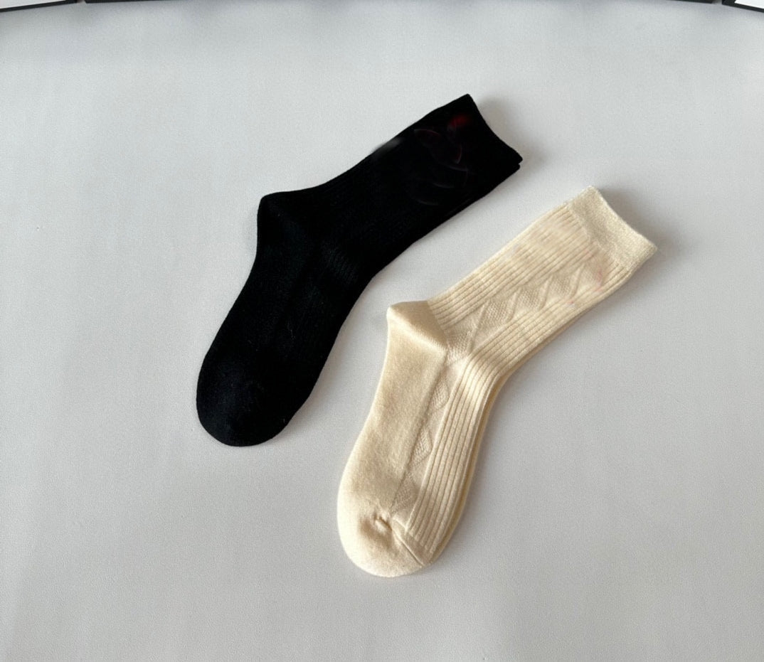 E4461#  Unisex Cashmere Socks 2Pairs/Lot