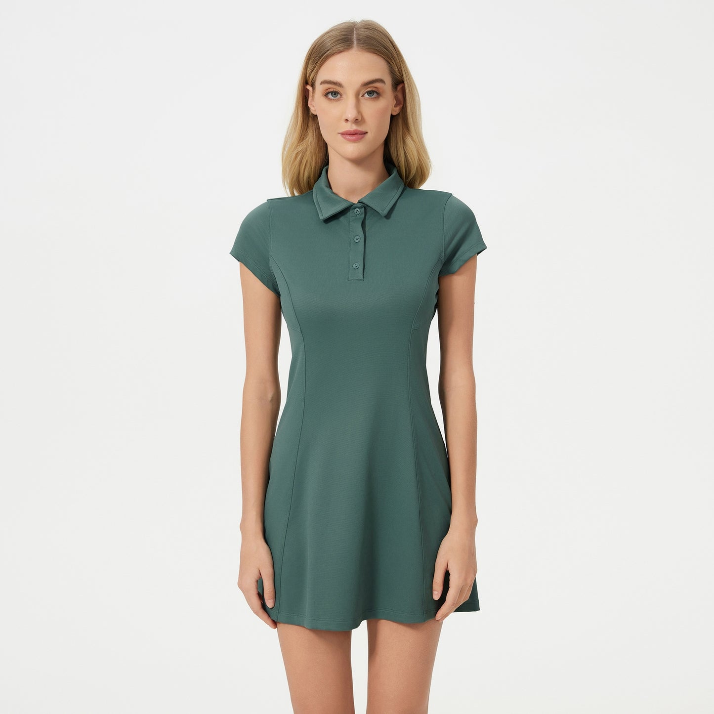 L4092#  Women Polo Neck Dress