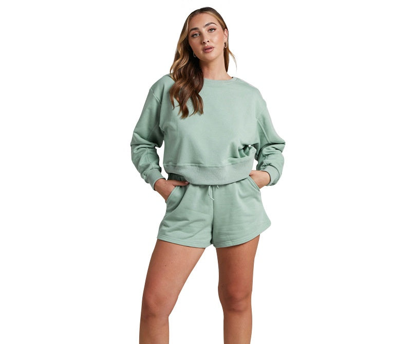 167# AL Sweatshirt Shorts Set