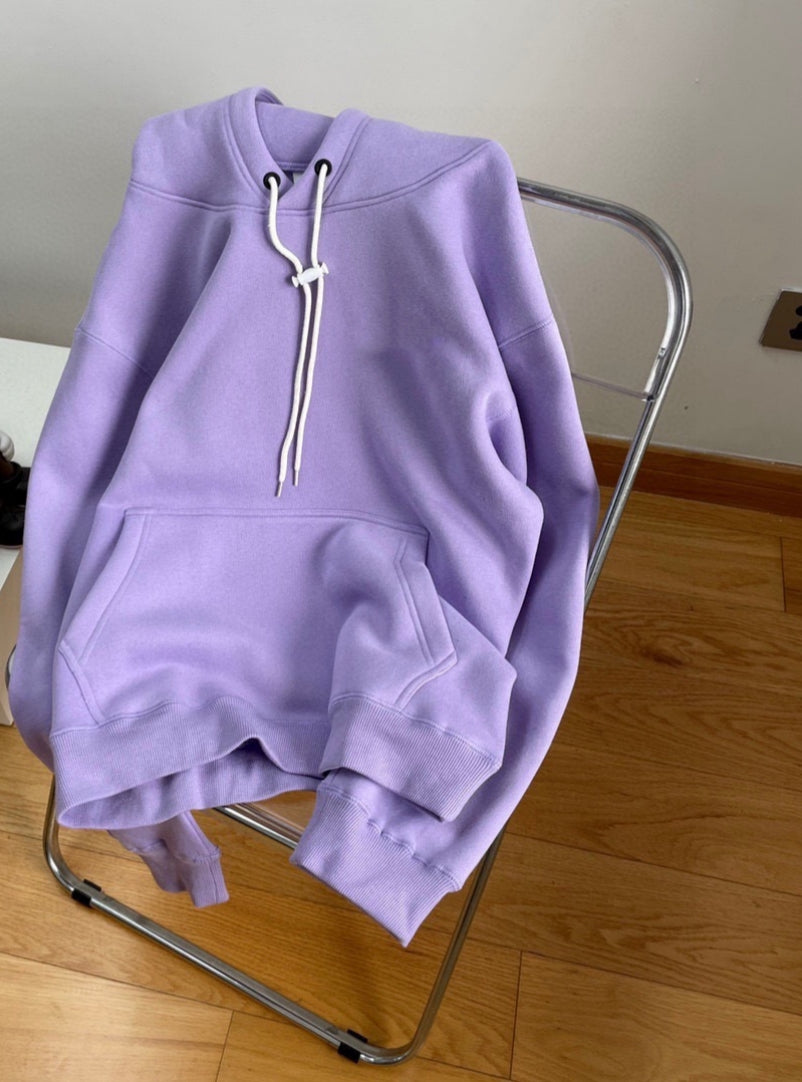 E2983# Unisex Fleece Loose Hoodie