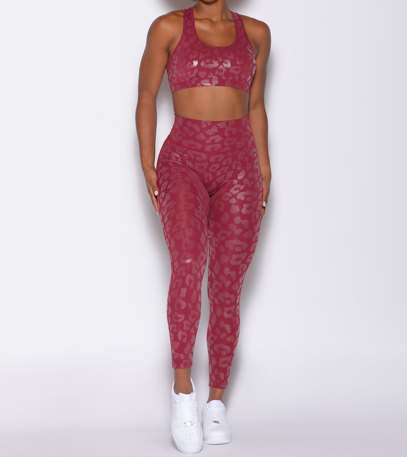 L2038# Leopard Print Tank Pants Set