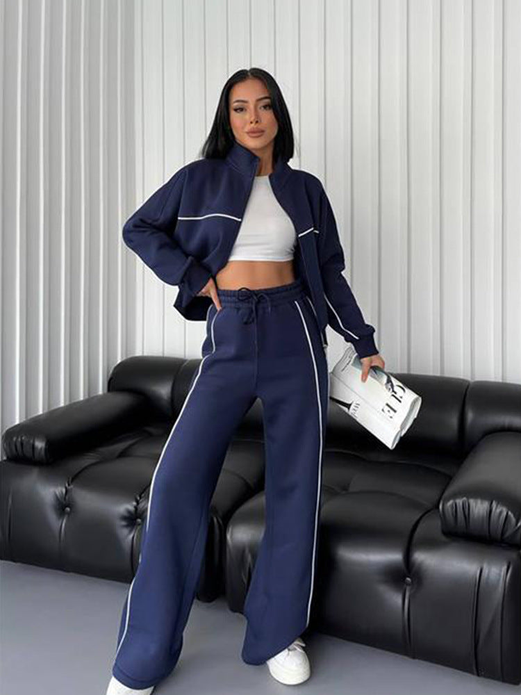 456# AL 3D Silver Logo Women Hoodie Pants Set