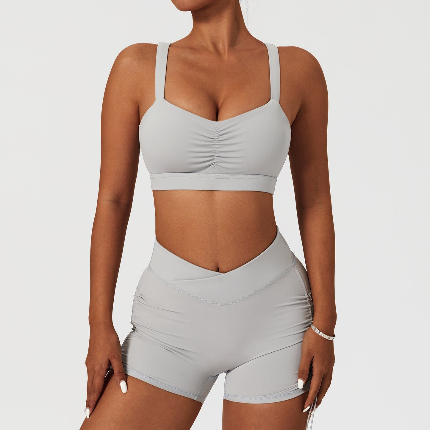 359# AL Women Yoga Bra And Shorts Set