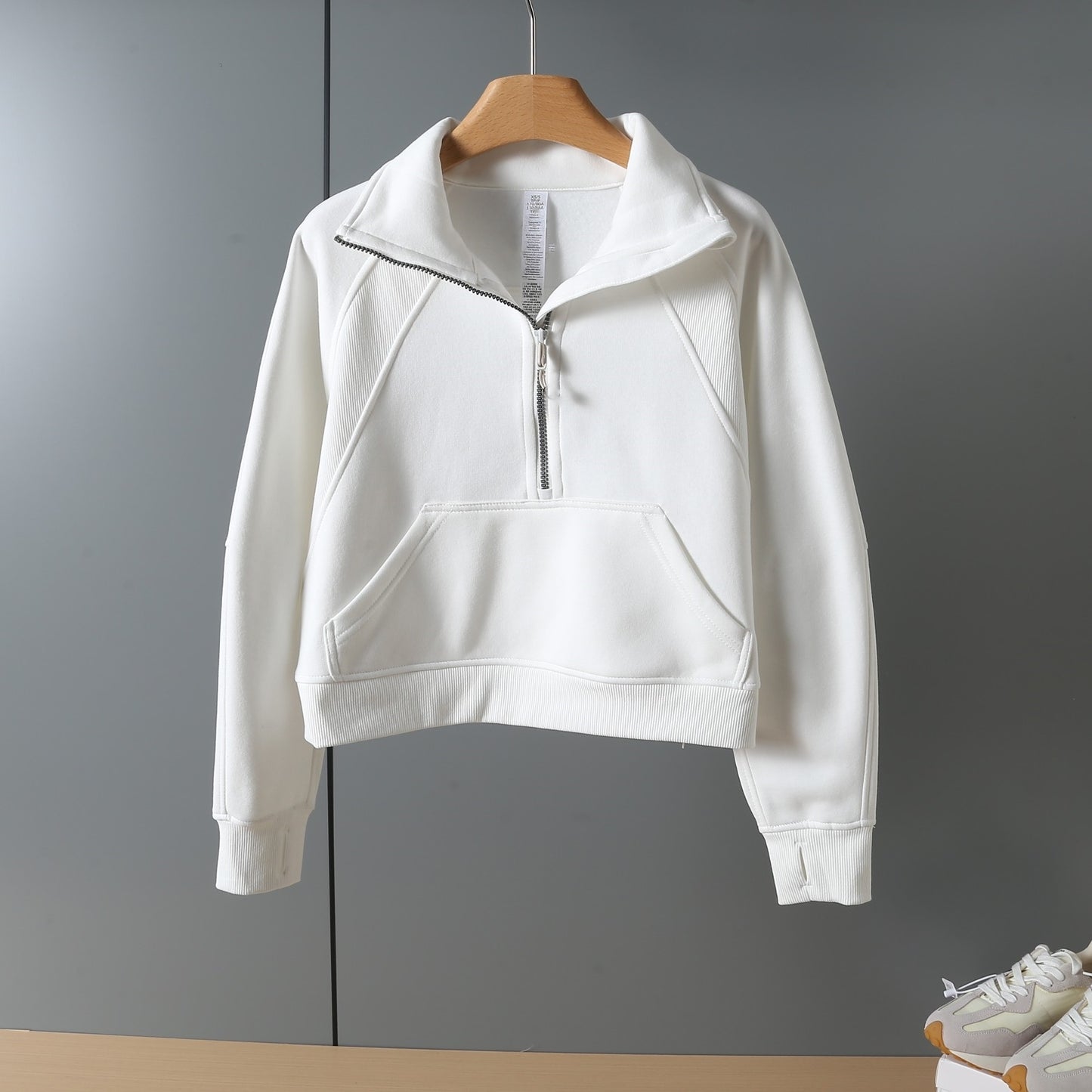 L3566# GX Women  Haif Zip Hoodies