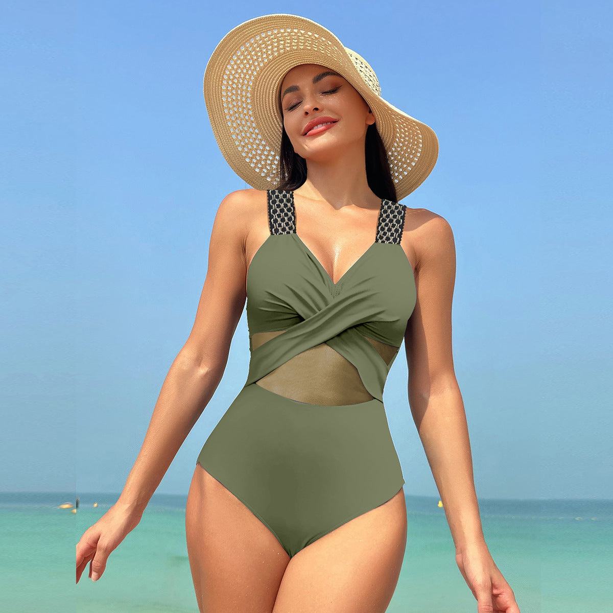 L3072# Women one-piece swimsuit